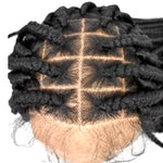 30" 13x6 box braided large braid knotless lace front wigs 200% density