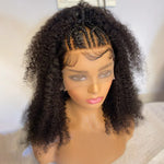 13x5 half braid half curls style w up do lace frontal wigs