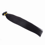 #1B NATURAL BLACK STRAIGHT PRE BONDED REMY HAIR EXTENSIONS