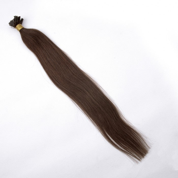 #4 CHOCOLATE BROWN STRAIGHT PRE BONDED REMY HAIR EXTENSIONS