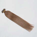 #8 LIGHT BROWN STRAIGHT PRE BONDED REMY HAIR EXTENSIONS